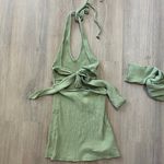 Grey Bandit Green Halter Mini Dress Photo 3