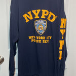 NWT NYPD New York City Police Department Long Sleeve T Shirt Navy XL Blue Photo 0