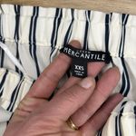 J.Crew Mercantile Women XXS Blouse Ivory Blue Stripe Off Shoulder Sailor Bow Top Photo 1