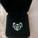 Beautiful Stainless Steel Bohemian Faux Turquoise and Silver Ring Size 7 Blue Photo 0