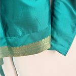 Teal and Gold Patterned Jacket Blue Photo 4