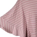White Birch  Pink & White Stripe Kint Poncho‎ Top M Photo 2