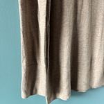 Loft L Beige Knit Sweater Long Sleeve Tunic Cowl Neck Soft Neutral Ribbed Layer Photo 4