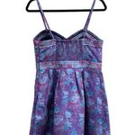 Free People  Purple Floral Print Bustier Mini Dress Photo 1