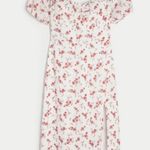 | Dresses | Hollister Short Sleeve Midi Dress White Floral Sz xl Photo 0