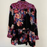 Free People  Button Tunic Dress "Brunch a Bunch" Mixed Media Floral Photo 11