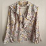 Very J 💥 Ruffle Floral Print Bell Sleeve Blouse Multicolor M Photo 1