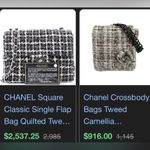 Camellia Black Tweed Clutch with Floral Accent Photo 2