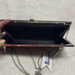Norwegian Cruise Club Black Shiny Formal Clutch Purse With Removable Chain Silver Photo 7