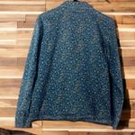 Denim & Co  Vintage Blue Jean Pleated Khaki Floral Vine Jacket Womens Medium Photo 7