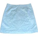 Loft  Light Blue Mini Skirt with Gold Buttons Photo 1