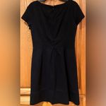 White House | Black Market Black Sheath Dress Cap Sleeves Silver Hardware Size 2 Photo 9