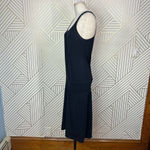 James Perse Dropped Waist Blouson Tank Dress Black Size 4 / XL Photo 4