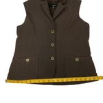 Talbots Women's Brown Quilted Vest Corduroy Collar Sleeveless Button Size Small Photo 8