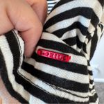 N: Philanthropy Black White Striped Ruched Mini Dress Womens S Nautical Ruched Photo 8