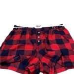Aerie Red & Navy Blue Buffalo Check High Rise Pajama Shorts Sz M Photo 7