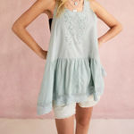 Free People #61 NWT Sunset Treasure Tunic in Icy Lake Photo 0