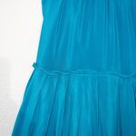 Moulinette Soeurs x Anthropologie Blue Island Nightfall Beaded Silk Dress Size 2 Photo 3