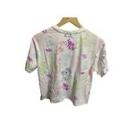 Nickelodeon All Over Print Crop Top T-Shirt Womens M White Retro Short Sleeved Photo 3