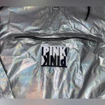 PINK - Victoria's Secret Victoria Secret Pink Metallic Track Anorak 1/4 Zip Jacket Hoodie NEW Photo 4