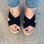 Soda Black Cross Cross espadrille Wedge Platform Photo 4