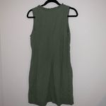 Briggs New York Briggs Ladies Women Ruffle V-Neck Linen Blend Dress, Green ( Olive ) Photo 8