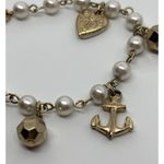 Vintage Catholic First Communion Bracelet Charms Bible Anchor Christian Gift Photo 2