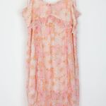 Miss Selfridge Coquette Floral Babydoll Maxi Dress Pink Ruffle Tier Size 12 Boho Photo 0