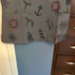Nautica Gray Nautical Print scrub top Sz M. NWTS Photo 3