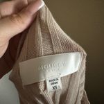 Moussy Vintage Wide Rib Crewneck‎ Knit Sweater Sz XS in tan semi sheer Photo 4