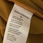 Good American Velvet Copper Golden Long Sleeve V-neck Blouse Size 0 Photo 8