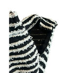 SheIn  Skirt Women's Size 2XL Mini Black White Striped Fringe Knit Side Zip NEW Photo 3