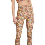 Veronica Beard Vilena Leggings Floral Orange Multi High Rise Workout Small NWT Photo 12