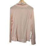 Yogalicious Ballerina Pink Long Sleeve Relaxed Fit Top Pockets & Thumbholes Sz M Photo 5