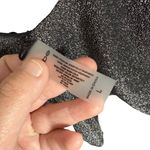 Bebe NWOT Women’s Metallic Cut Out Strappy Side One Piece Silver L Photo 6