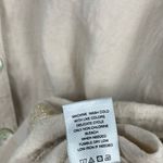 John Mark  Women’s Tunic Blouse Beige Boho Pom Pom Trim Top Blouse Embellished S Photo 4