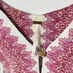 Free People  Catch Me If You Can Relaxed Blouse Size Small Pink Boho Floral Top Photo 2