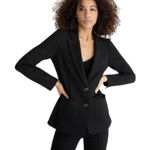 J.Crew Patrick Patch Pocket Italian Fabric Luxe Ponte Blazer Black Size 4 Photo 0