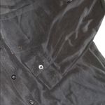 Bongo  Black Sheer Geometric Panel Button-Up Shirt Blouse Size Medium Photo 3