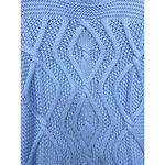 Lands' End  Drifter Cable Knit Sweater L/P Blue‎ 100% Cotton Womens Pullover Photo 2
