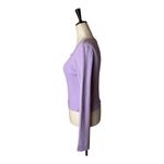 Tiger Mist  Sweater Women‎ XS Purple Ribbed Knit Monica Cardigan Sexy Preppy Photo 7