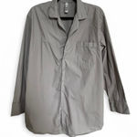 SKIMS  night shirt button down cotton poplin gray Photo 0