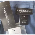 Lane Bryant  Navy Blue Chino Shorts Plus Size 26 Cotton Zip-Closure Pockets Photo 5