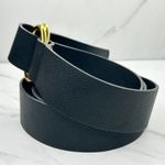 B-low the Belt  Wide Double Ring Belt Large/XL (L/XL) Black Gold Designer ✨ Photo 3