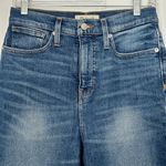 Madewell  The MomJean Mom Jeans Size 25 Ripped Knee Straight Ankle Photo 2