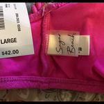 🩵NWT🩵 SUGAR BEACH SEPARATES SWIM TOP VIBRANT PINK W/METALLIC SILVER SIZE LARGE Photo 4