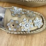 Lands' End Lands’‎ End Snowflake Fur Lined Moccasin Slipper Loafer Metallic Gold Size 8 Photo 7