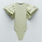 ZARA ‼️ Puff Sleeve Ribbed Bodysuit‼️ Photo 0