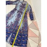 Loft NWOT  Blue Paisley Midi Fluid Woven Fluttery Flounce Skirt Shirtdress Sz S Photo 7