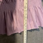 Old Navy  Blouse Womens XL Pink Cap Sleeve Vneck Smocked Gartered Shirt Casual Photo 5